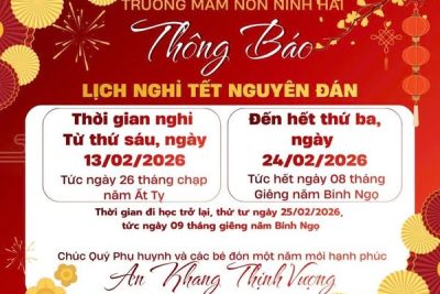 Thông báo lịch nghỉ Tết Nguyên đán Bính Ngọ